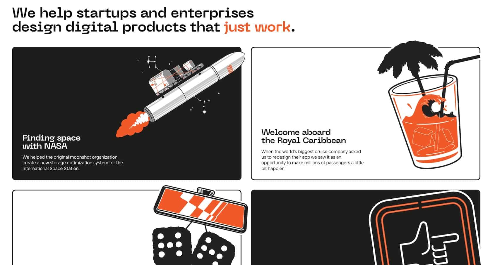  Screenshot of humble team website to demonstrate illustration usage