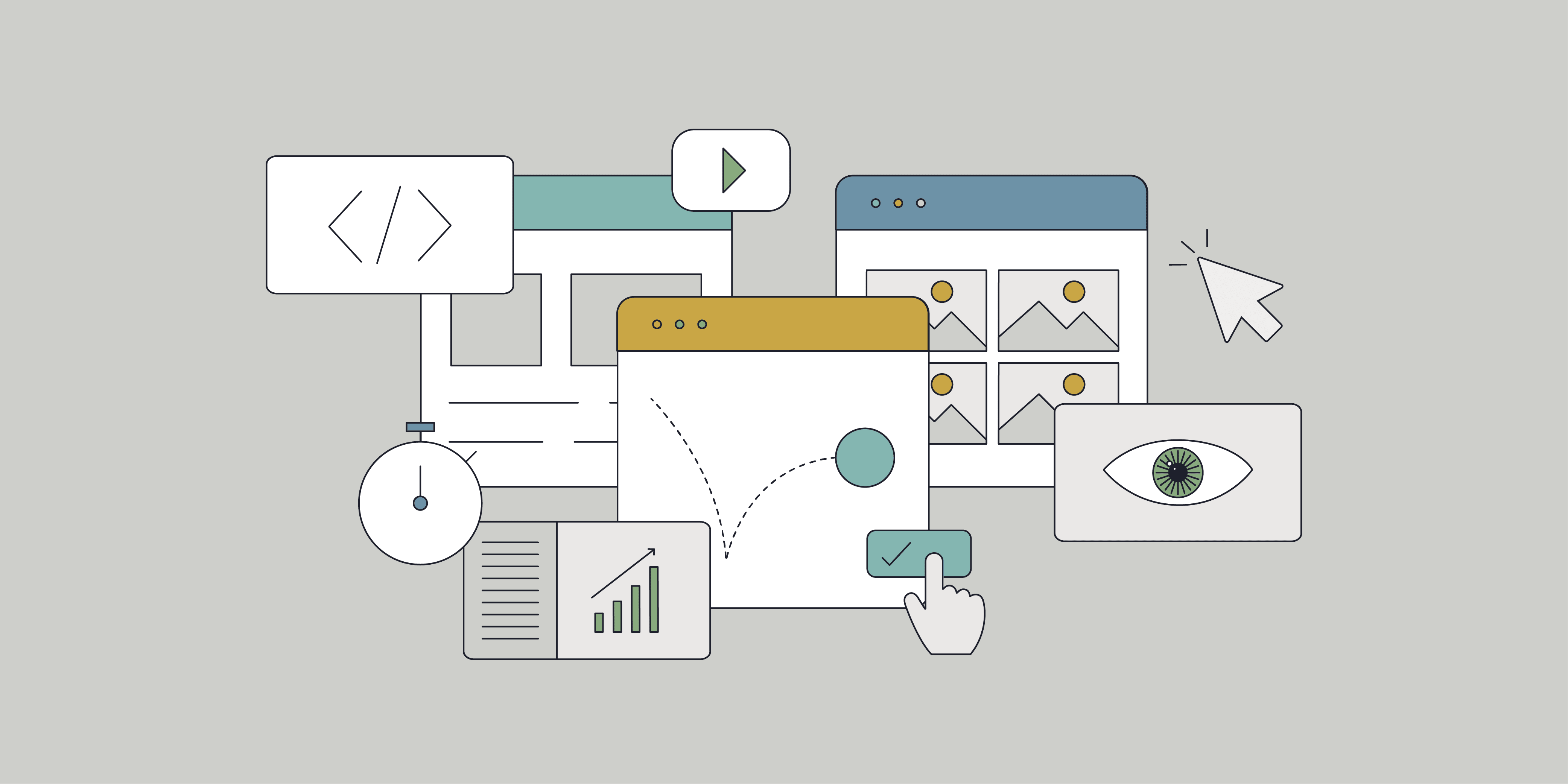  Illustration of various screen / tech for delivering digital projects