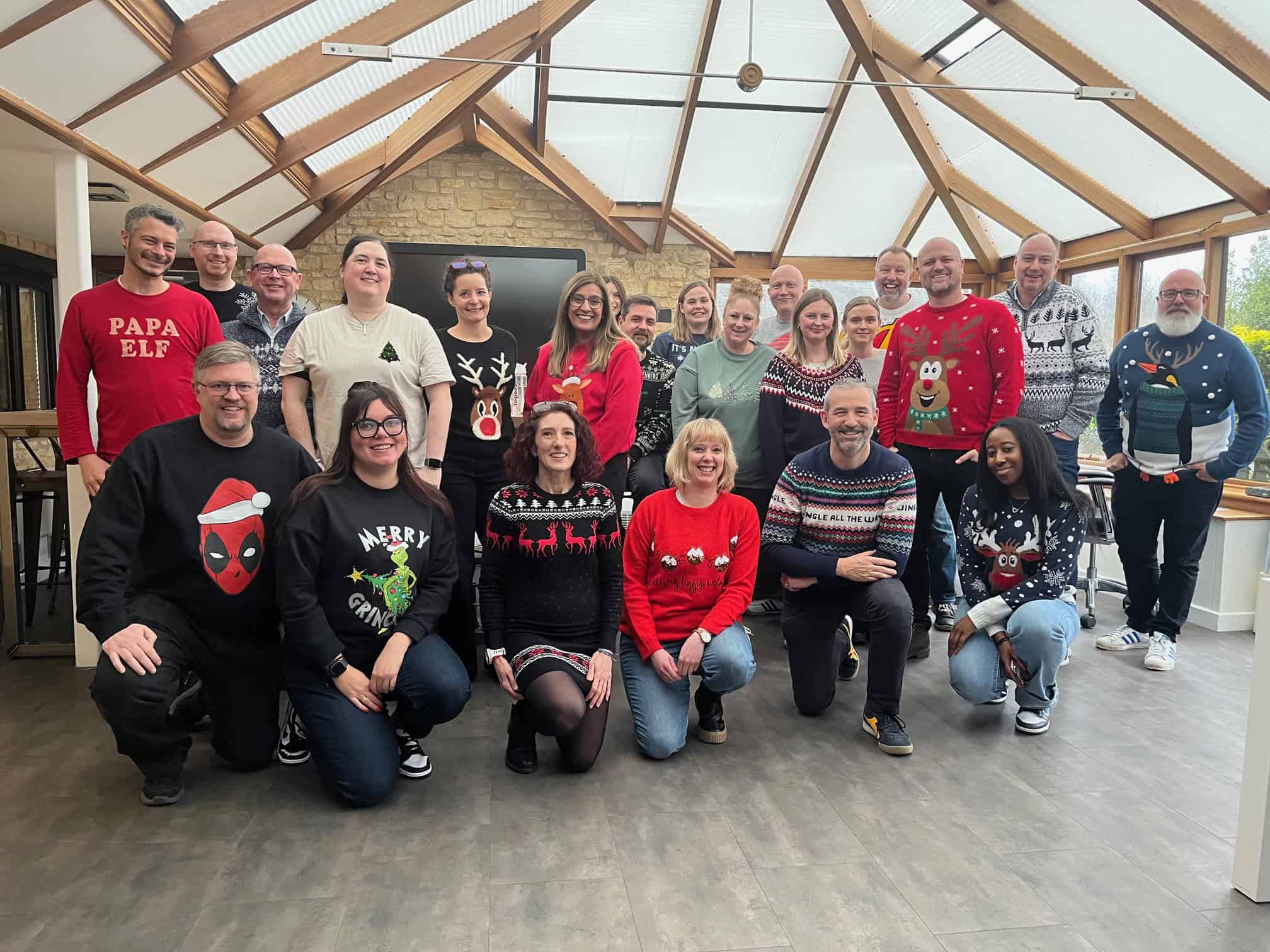  Christmas jumper group shot